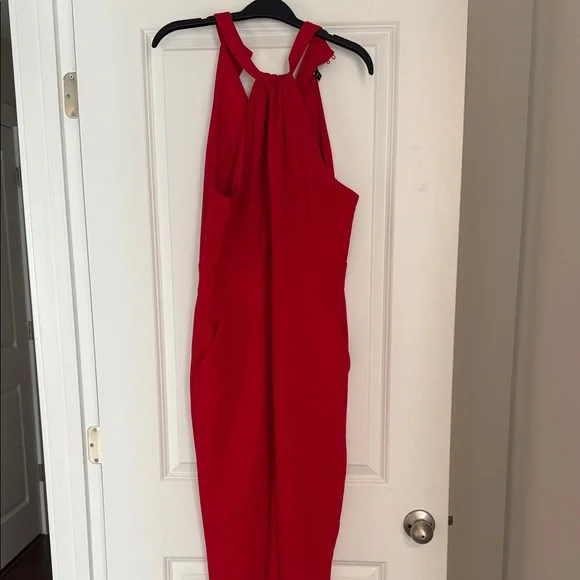 Size 14 Red Halter Jumpsuit - Picture 5 of 12